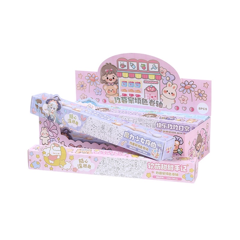 PGC Childrens Coloring Roll Roll Stickable Doodling Scroll Coloring Drawing Kertas Roll Kado Ulang Tahun Anak Laki-Laki Dan Perempuan