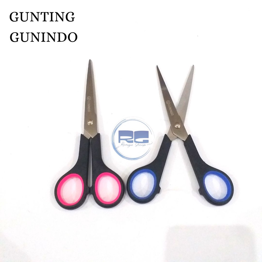 

( ECER ) Gunting Tanggung Sedang Hitam Gagang Karet Warna Gunting Kertas Gunting Murah