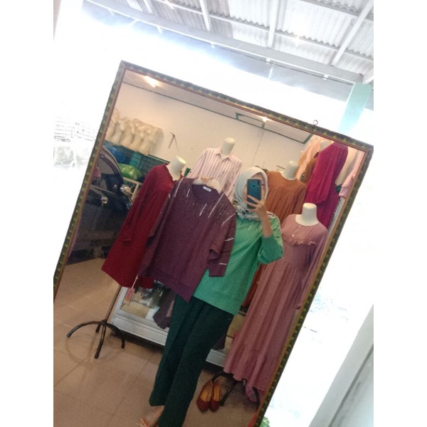 Atasan rajut payet kova