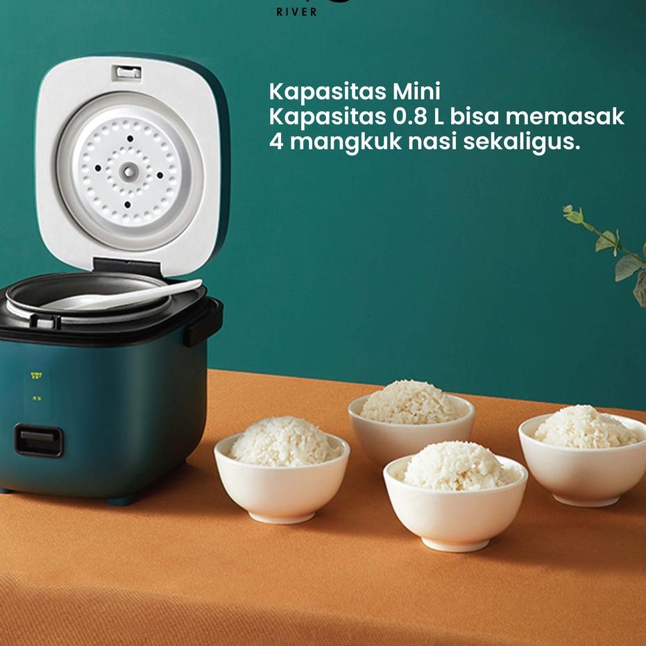 Rekomendasi SOLO RIVER Smart Rice Cooker Mini 0.8 L Penanak Nasi Minimalis Praktis 200 Watt