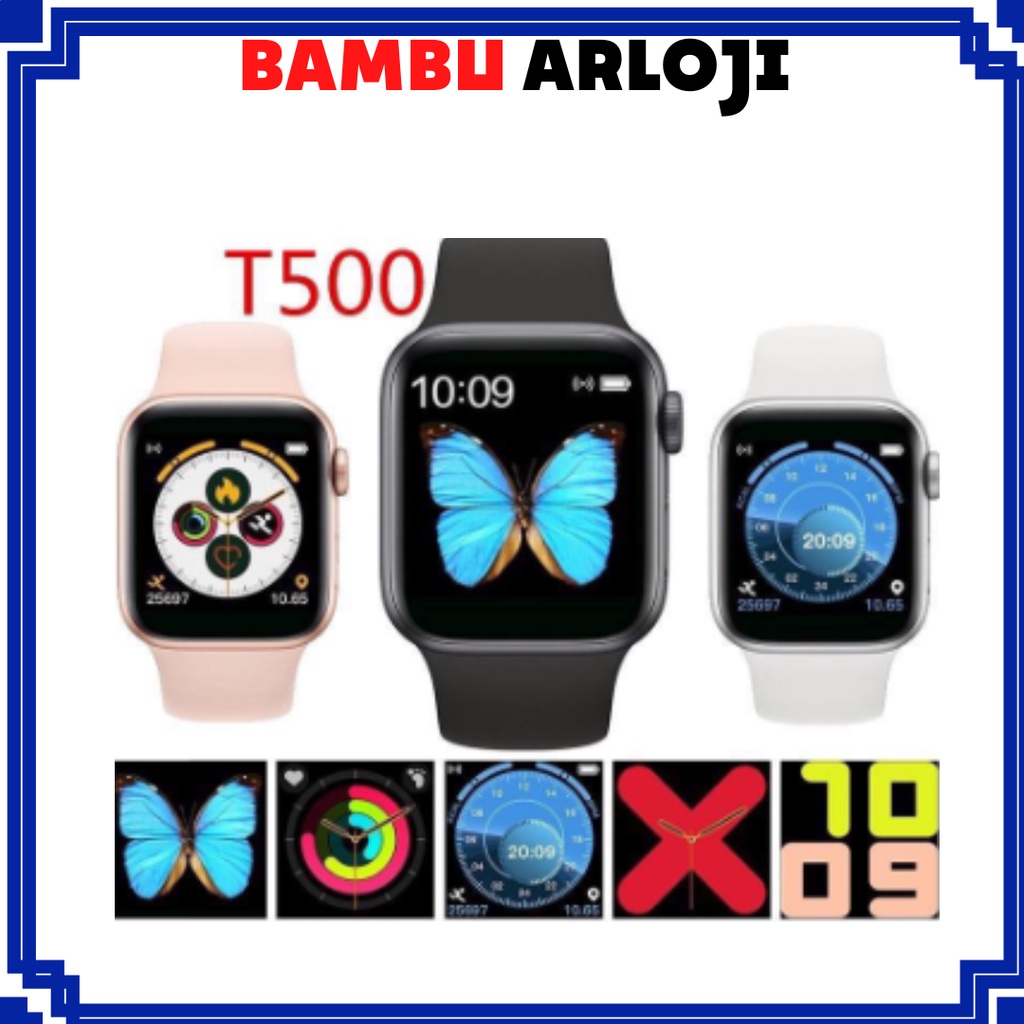 BAJ Original T500 SmartWatch Bluetooth Detak Jantung Layar Sentuh Jam Tangan Olahraga IOS ANDROID