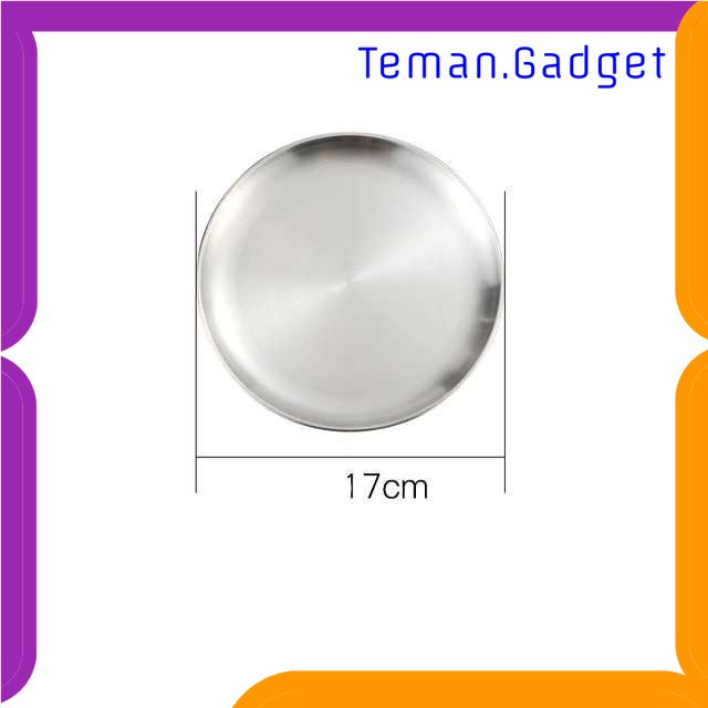 TG - DPR SUPPLE Piring Makan Dekorasi Nampan Baki Stainless Steel Plate - ST201