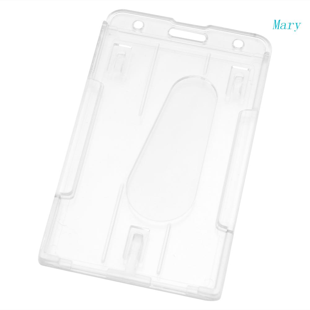 Mary Hard Plastic ID Access Card Cover Kartu Kredit Untuk Case Badge Holder Double Side