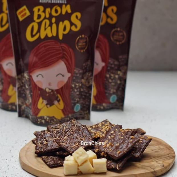 

マ Bronchips Keripik Brownies Keju Kacang Greantea ChocoChips 60gr Snack jajanan keripik brownis enak MR46