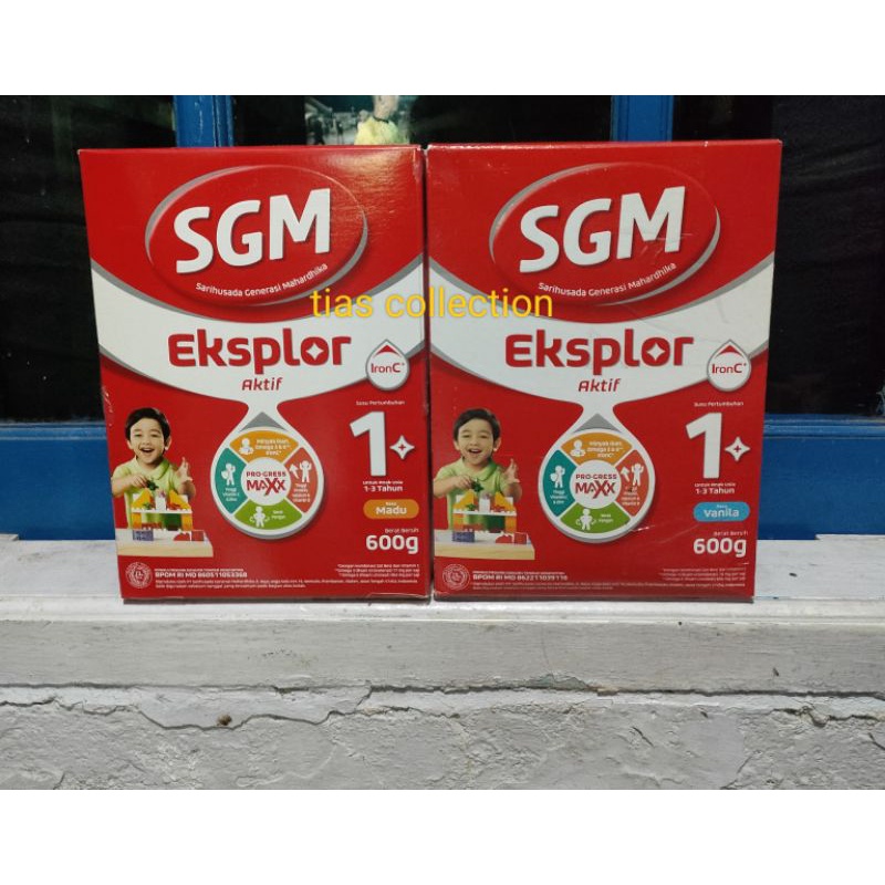 Sgm Eksplor Aktif 1 plus 600 Gram . (Rasa Madu/Vanila)