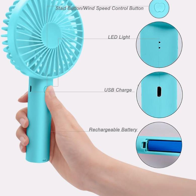 "NA.21De22ν"  Kipas Angin Tangan Portable kipas ada baterai genggam Kipas lucu angin mini bisa buat 