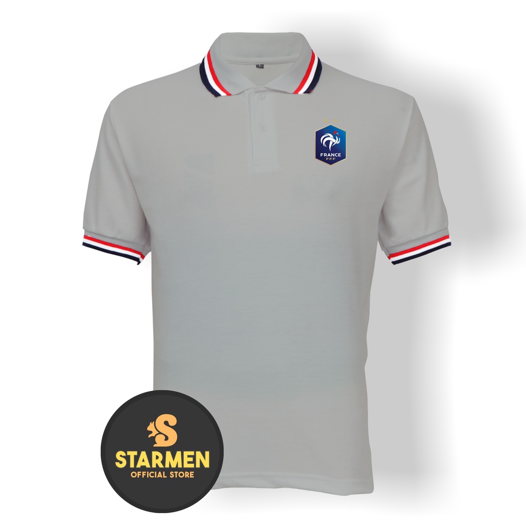 Kaos Polo Shirt Pria Kerah Logo FRANCE