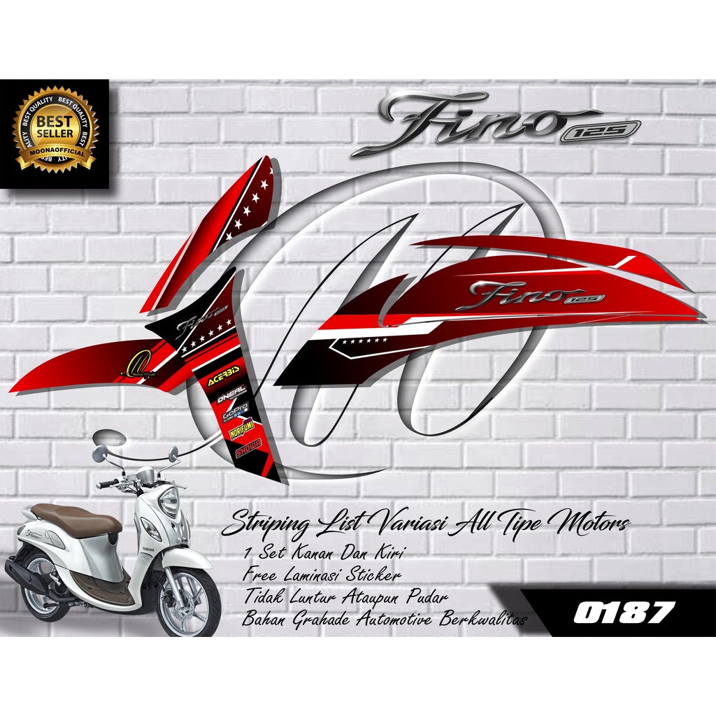0187 Sticker List Variasi Yamaha MIO FINO - DECAL Stiping Yamaha FINO - Stiker List Variasi FINO 201