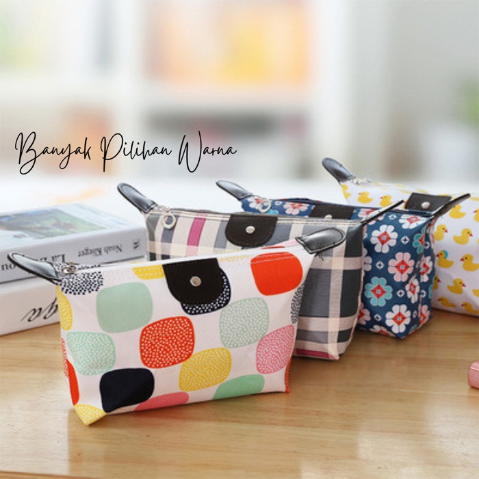 Tas Kosmetik Korea Make Up Bag Cosmetic Storage Bag Multifungsi Motif