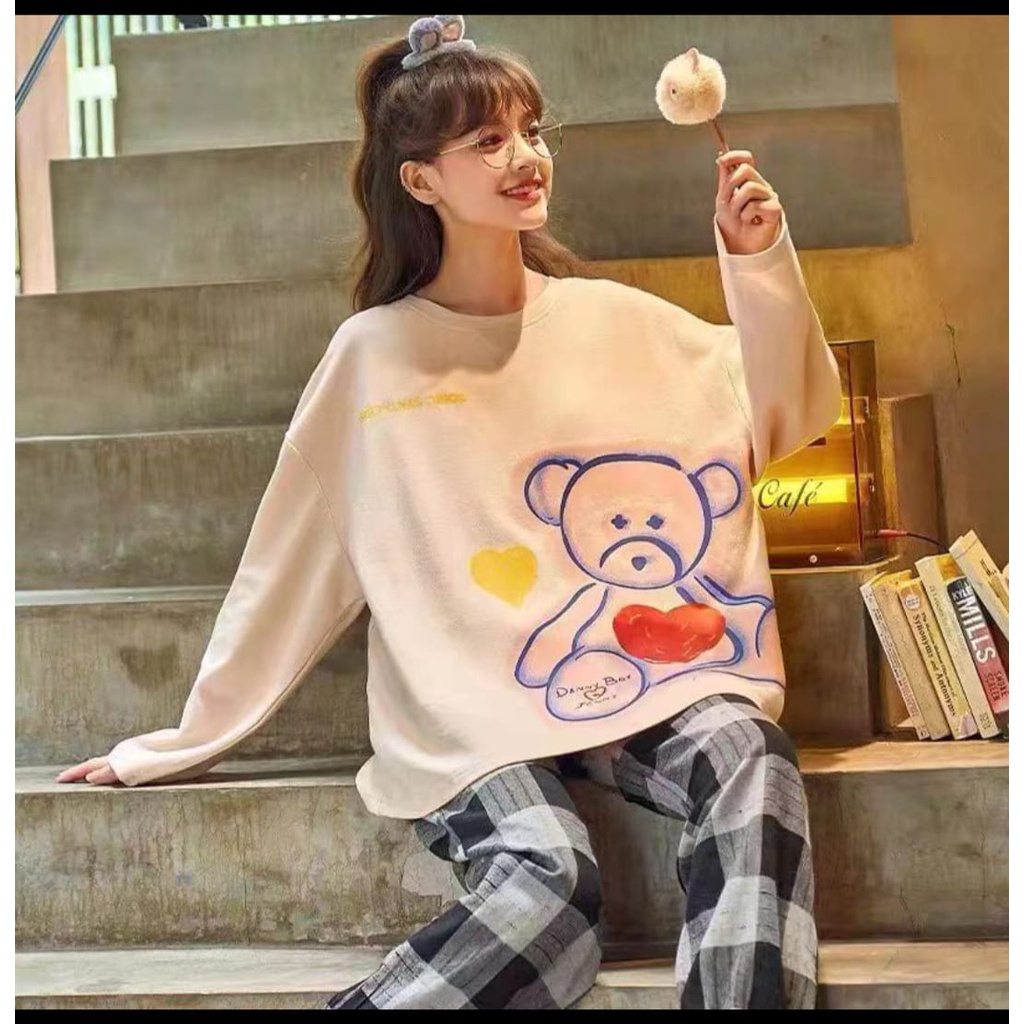 FX SHOP PAJAMAS STELAN IMPORT PP / PIYAMA KAOS IMPORT / BAJU TIDUR / STELAN TIDUR WANITA