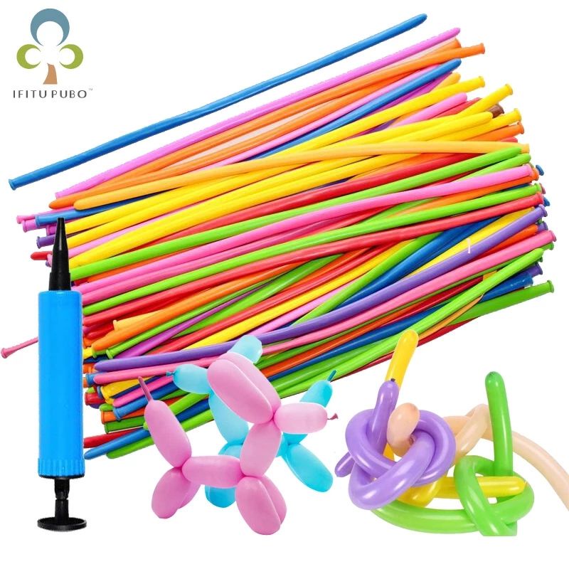 

10PCS BALON PANJANG BALON TWIST WARNA KREATIF BALON PUTAR CACING