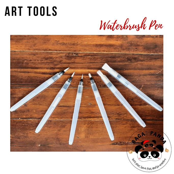 

6pcs/set Refillable Water Brush Pen Set / Kuas Cat Air / Kaligrafi