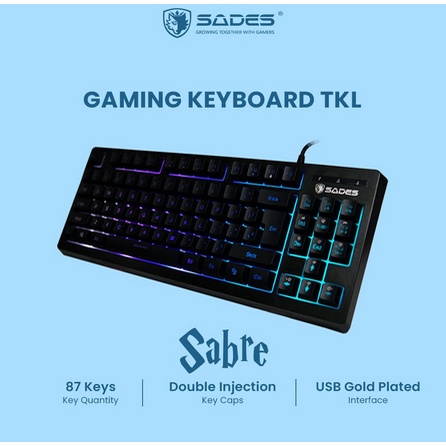 itstore Keyboard Gaming Sades Sabre RGB TKL  led