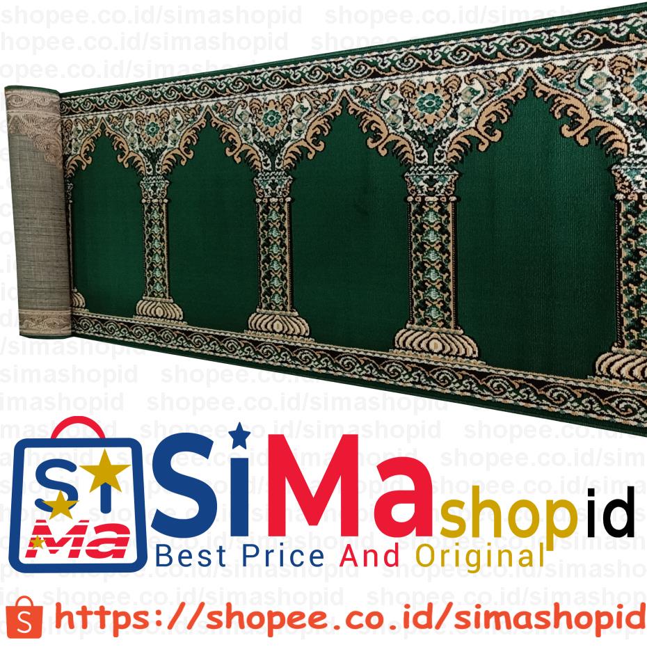 Karpet Sajadah Masjid Mushola Roll Medinah Medenna Madeena Mdgra 1.05m X 5.7m Sejadah