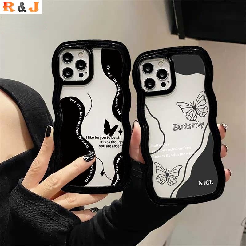 Samsung A03 A03 A03S A04S A04E A04 A13 A23 A22 A21S A04S A12 A02S A11 A51 A10 A30 A50 A52 A20S A10S M12 A71 A73 A53 A33 A32 Fashion Halus Motif Kupu-Kupu Casing Silikon Kreatif