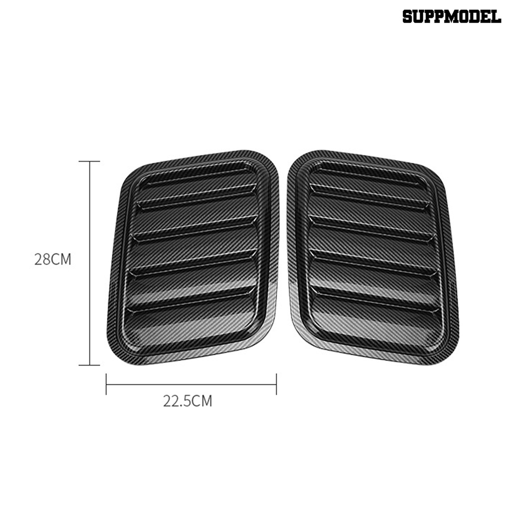 [Dekorasi] 2pcs Stiker Penutup Lubang Angin Universal Serat Karbon Sisi Palsu Air Outlet Stiker Dekorasi Mobil Untuk Kendaraan