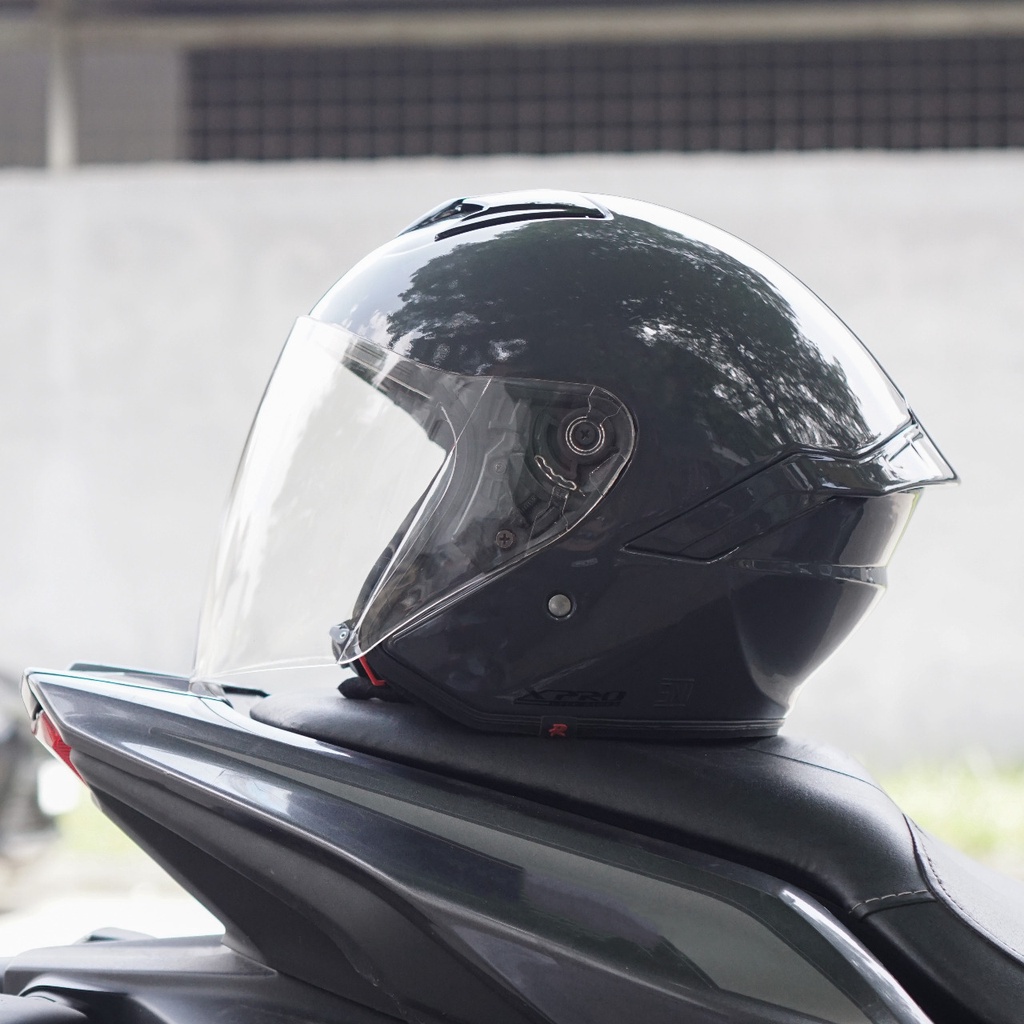 HELM RSIX XPRO POLOS SOLID DEWASA SNI X-PRO TERBARU VISOR BENING