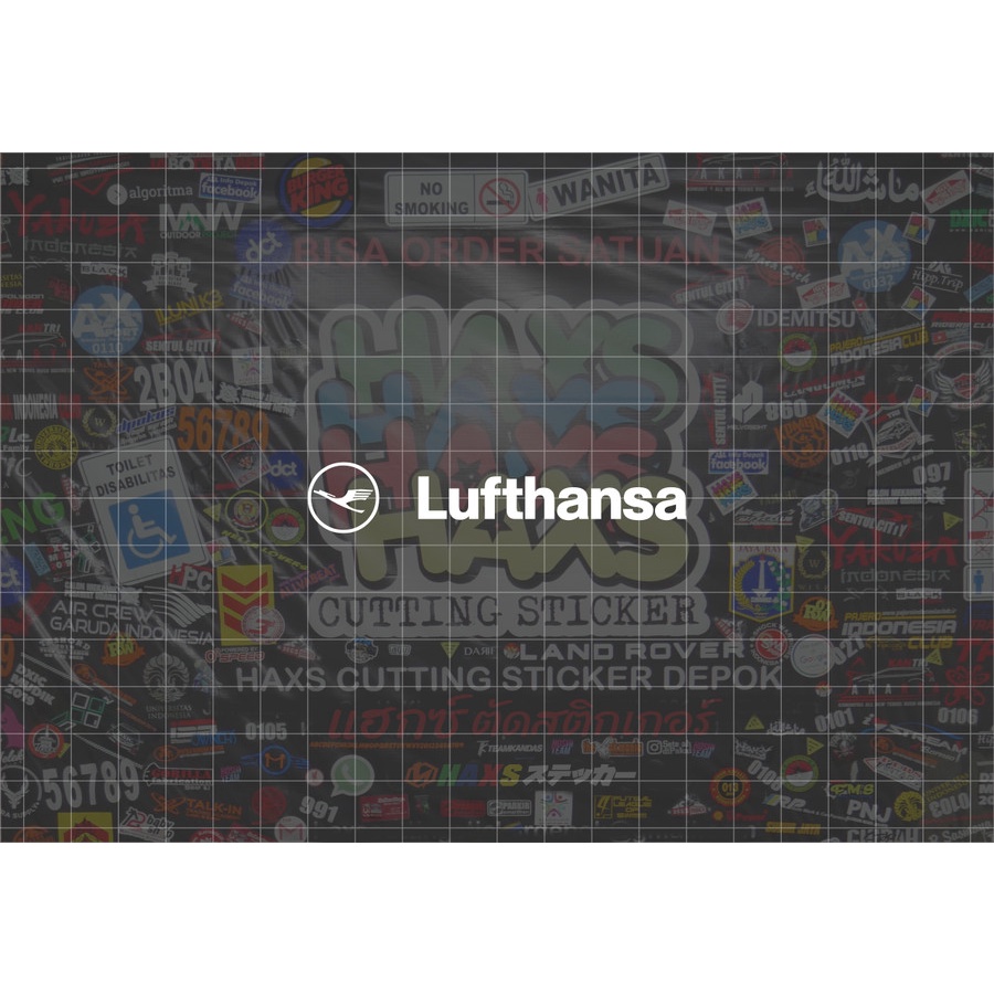 Cutting Sticker Lufthansa Ukuran 8 Cm Untuk Motor Mobil