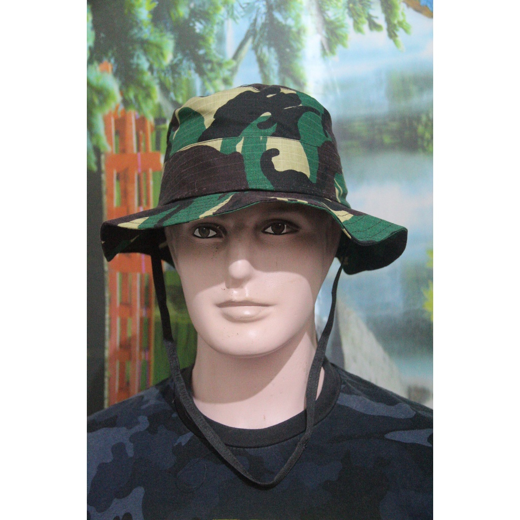 TOPI RIMBA TOPI GUNUNG TOPI HUTAN BUCKET OUTDOR PENDAKI GUNUNG (KUNING)