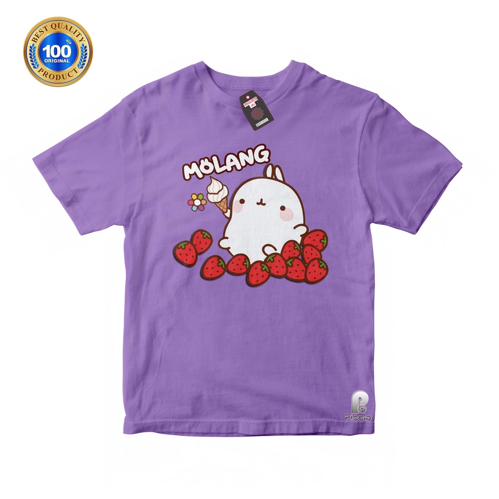 BAJU ANAK KAOS ATASAN ANAK MOTIF MOLANG UNISEX Bahan COTTUN