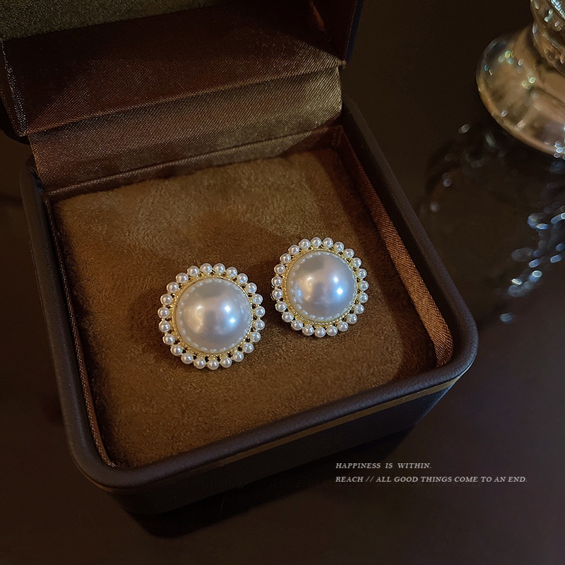 Fashion Anting Mutiara Untuk Wanita Tindik Hypoallergenic Stud Earring Retro Aksesoris Perhiasan