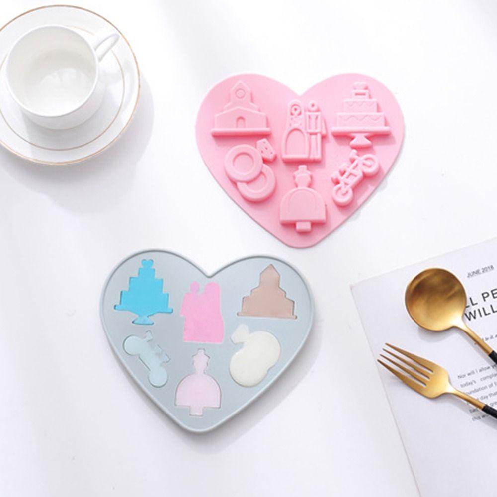 Solighter Hari Valentine Dekorasi Liburan Cetakan Sabun Loyang Cetakan Silikon