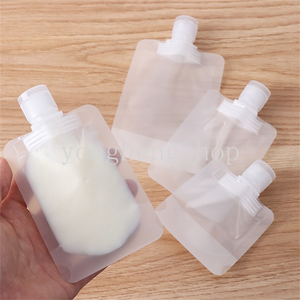 30 /50 /100ml Lotion Dispenser Bag Travel Portable Shampoo Wadah Kosmetik Pembersih Wajah Squeeze Bags Penyimpanan Cairan Botol Isi Ulang Anti Bocor