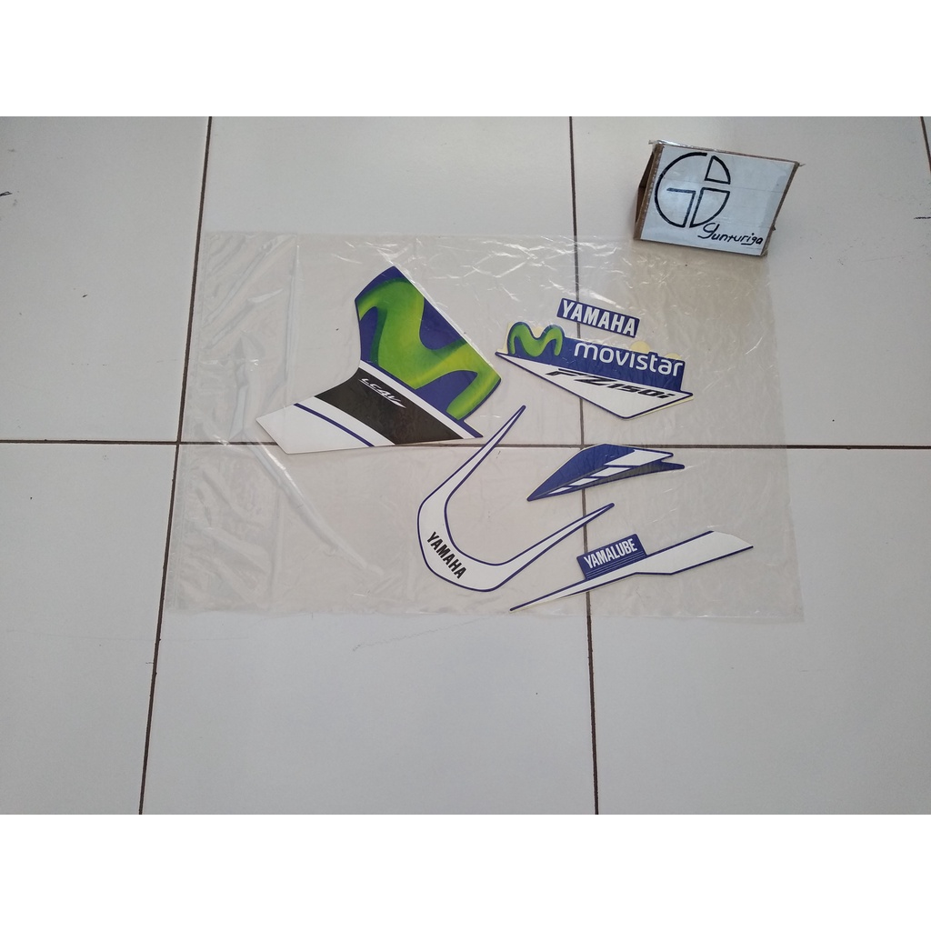 Striping Sticker Lis Yamaha Vixion FZ150i 2015 2016 Biru Movistar