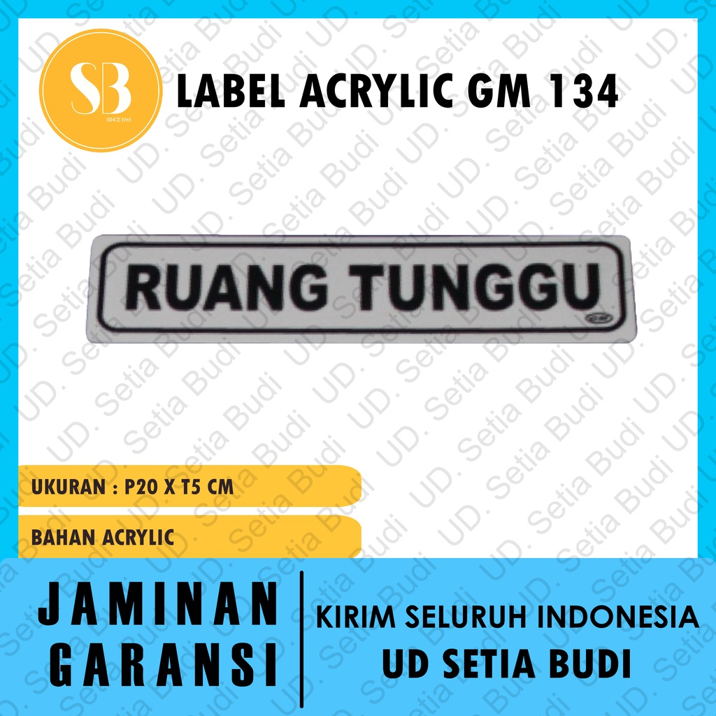 Label GM Kecil Ruang Tunggu LK 134