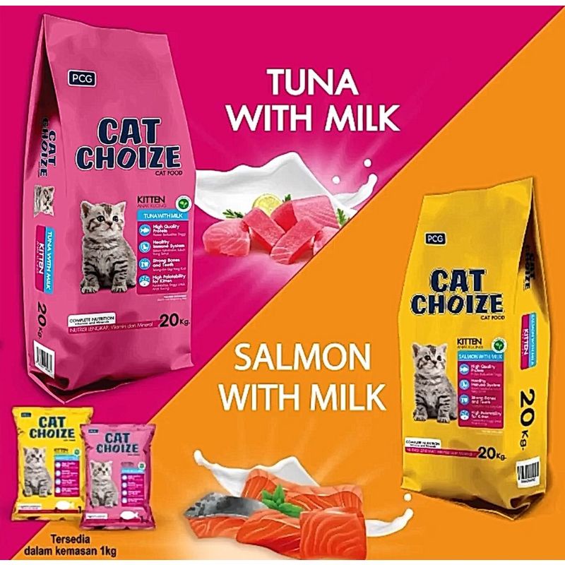 Cat Choize Kitten 1Kg Freshpack  - Cat Choize Adult Tuna 800gr - Cat choice Adult Salmon - Cat Choiz