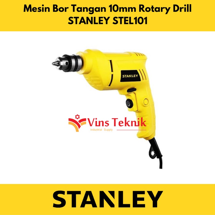 Mesin Bor Tangan 10Mm Rotary Drill Stel101 Stanley Stel 101