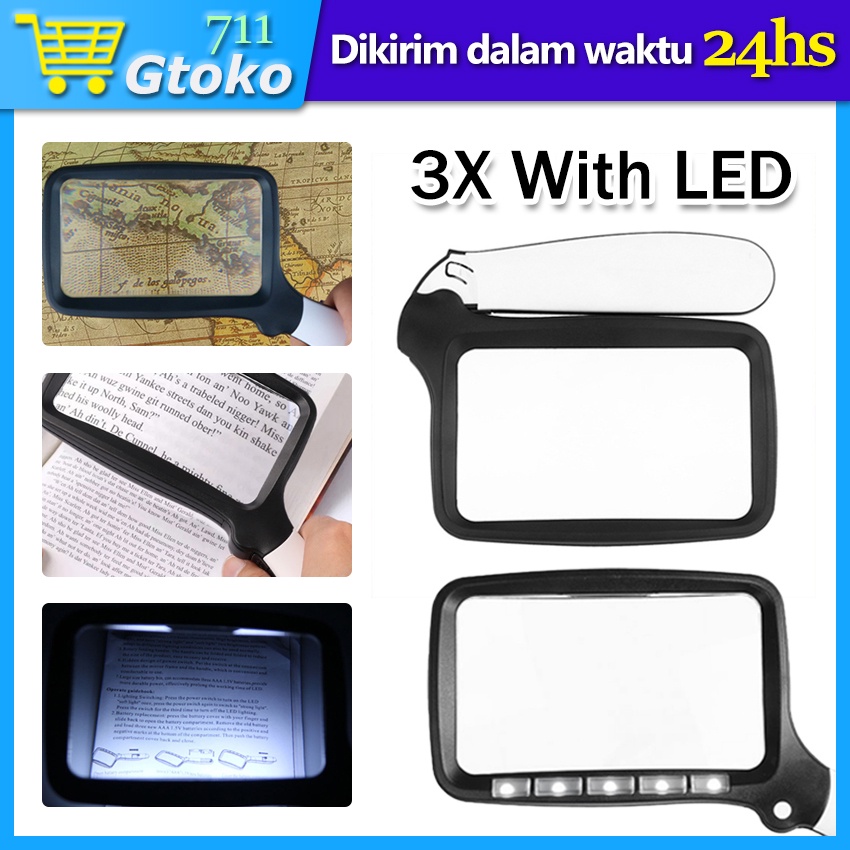 

Kaca Pembesar Lipat Dengan 5 Led / Kacamata Pembesar Untuk Baca