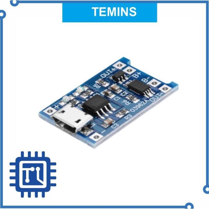 TP4056 Module Charger Overcharge Overdischarge Protection (Micro USB)