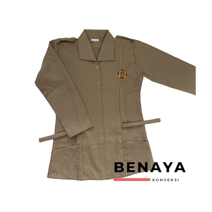 Baju Pramuka Perempuan Bahan Rapilo Tali samping SMP/SMA/GuruPembina