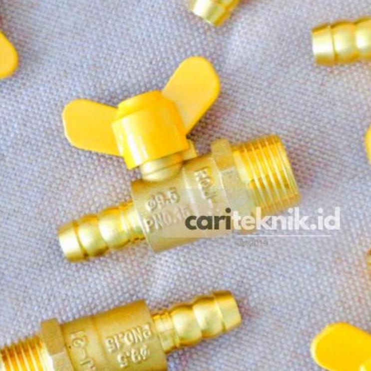 BEST SELLER STOP KRAN GAS/ANGIN OVEN KUNINGAN 1/2" (DRAT LUAR / MALE) დ 853