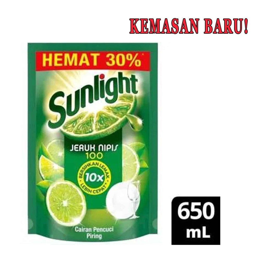 SUNLIGHT CAIRAN CUCI PIRING 100 JERUK NIPIS 650ML