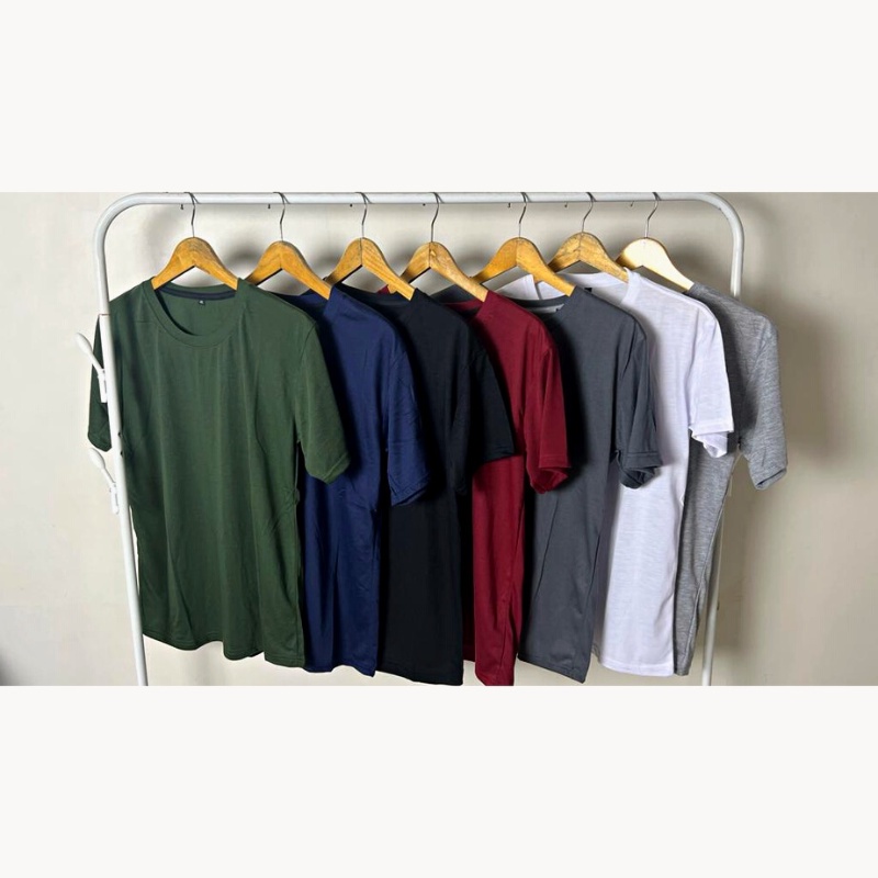 Jual Baju Hitam Polos Kaos Warna Polos Depan Belakang Kaos Combed 30s PE Soft Trendy Murah Terlaris 
