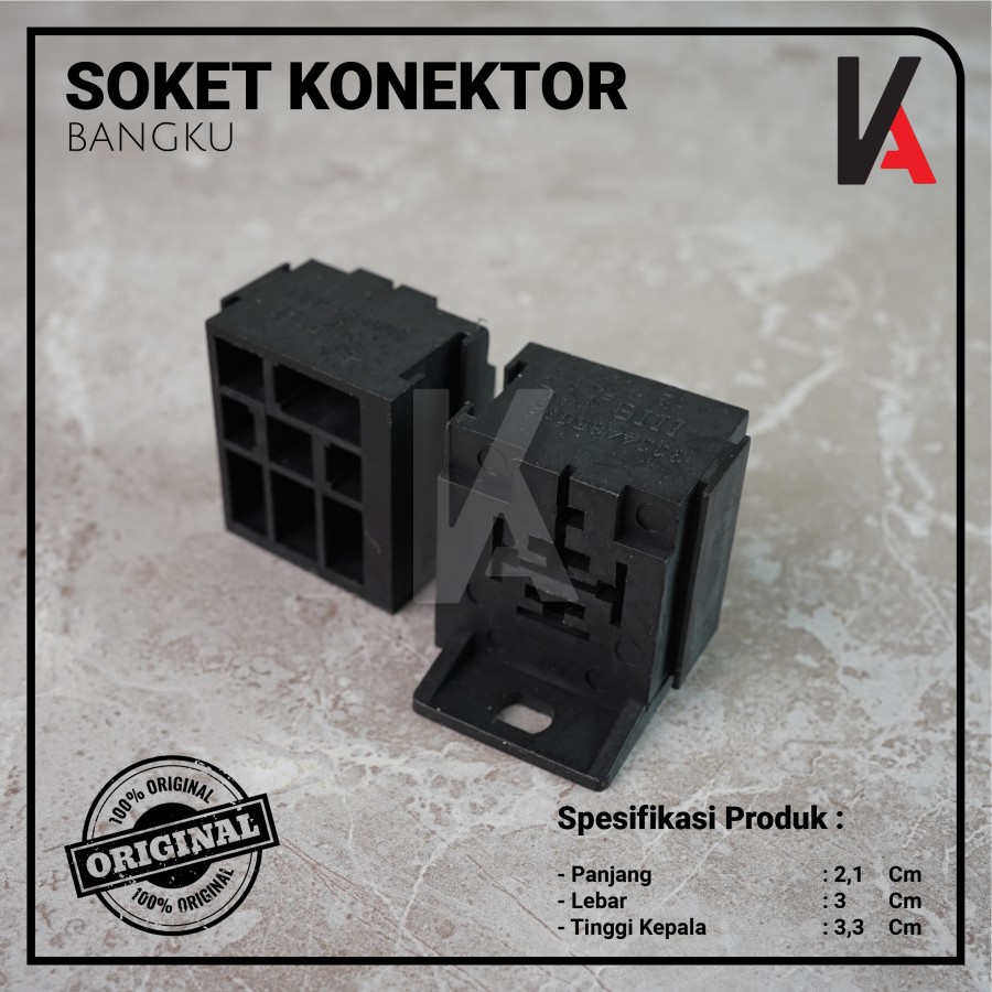 Rumah Relay Gandeng  / Soket Relay Bangku / Socket Cable Relay / Kaki 5 Pin (Kosongan)