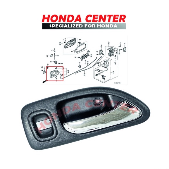 Handle handel tarikan gagang pegangan pintu dalam belakang kiri kanan accord cielo 1994 1995 1996 1997