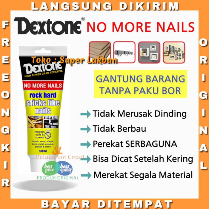 

✨NEW✨ - Lem Pengganti Paku Dextone No More Nails Merekat Kuat Seperti Paku