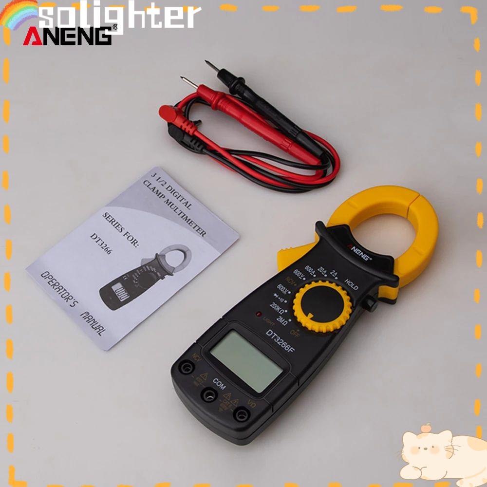 Solighter Digital Clamp Meter Multifungsi True RMS AC/DC Voltage NCV Resistance Diode Tester Alat Ukur Arus Listrik