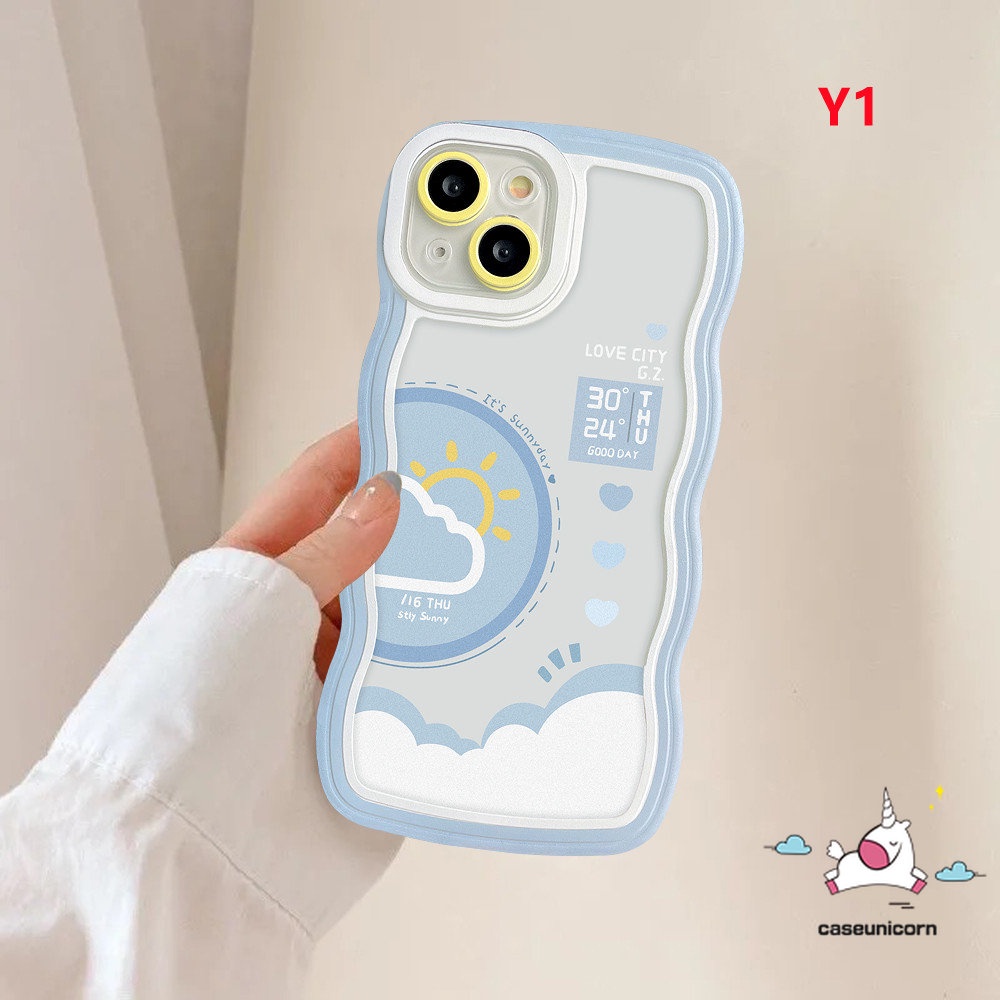 Casing Soft Case Samsung A14 A04 A12 A23 A04s A50 A13 A03s A04E A32 A21s A52 A53 A50s A22 A52s A33 A02s A31 A30s A20 A11 A51 M32 Wavy Edge Siang Malam Ramalan Cuaca Couple Cover