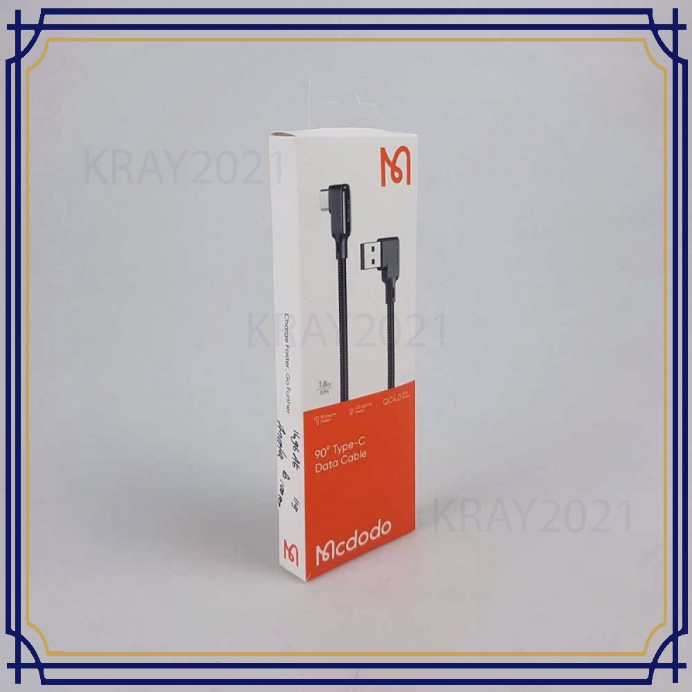 Kabel Charger USB USB Type C Braided L Shape 3A 1.8 Meter -CB016