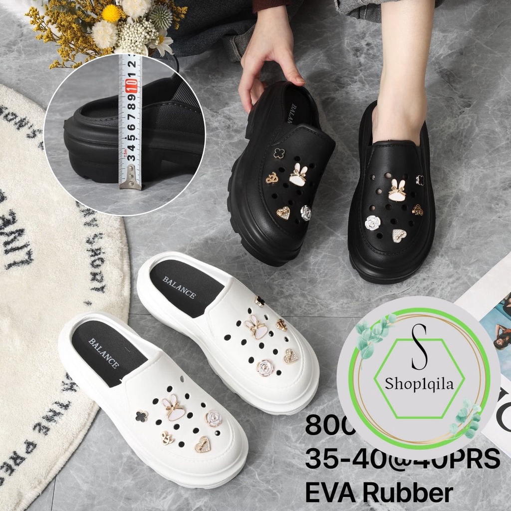 Sandal wanita dewasa slip-on empuk nyaman dipakai 8002-A1 / 8002-A2 (35-40) Sandal import korean style