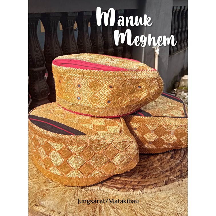 PECI MANUK MEGHEM TAPIS LAMPUNG MOTIF JUNGSARAT/MATAKIBAU - PECI TAPIS LAMPUNG - PECI ADAT LAMPUNG -