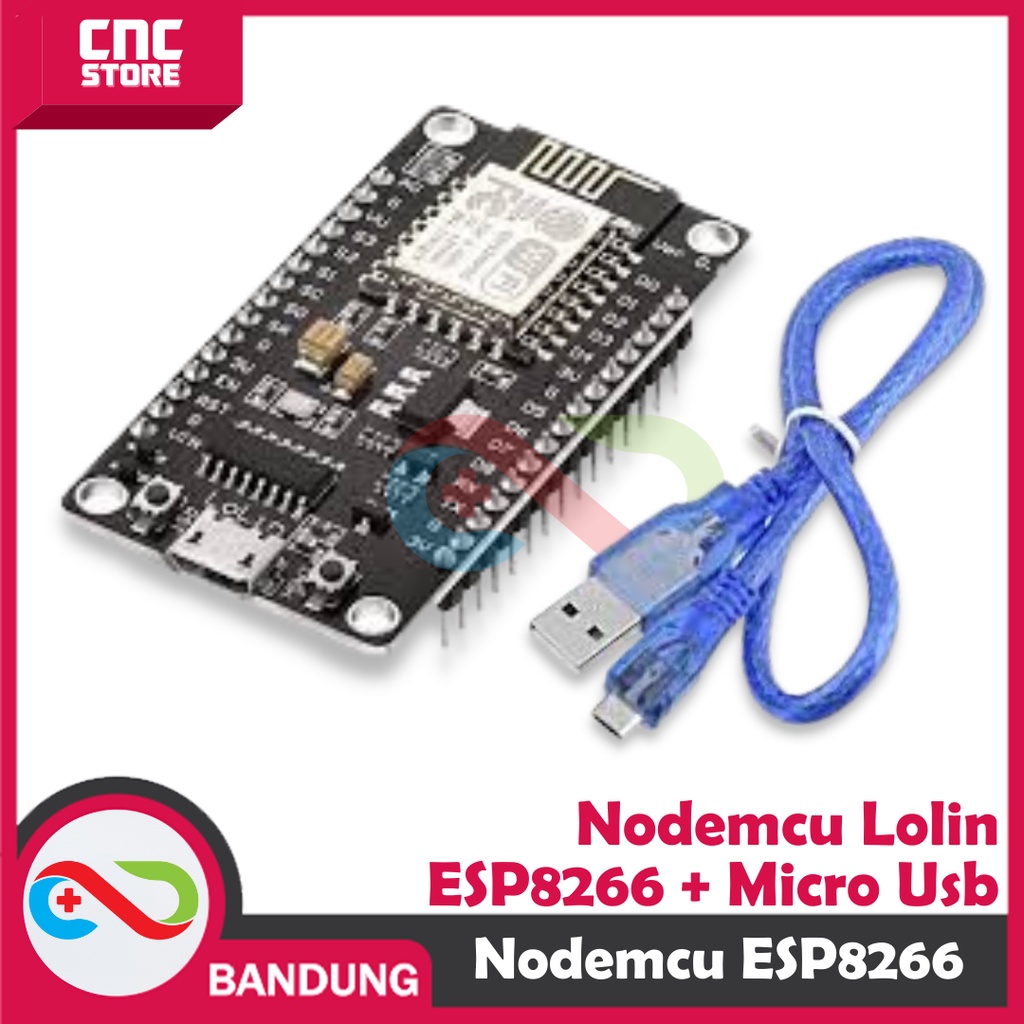 NODEMCU LUA WIFI V3 4MB 32MBITS CH340 FLASH ESP8266 ESP12 + KABEL MICRO USB