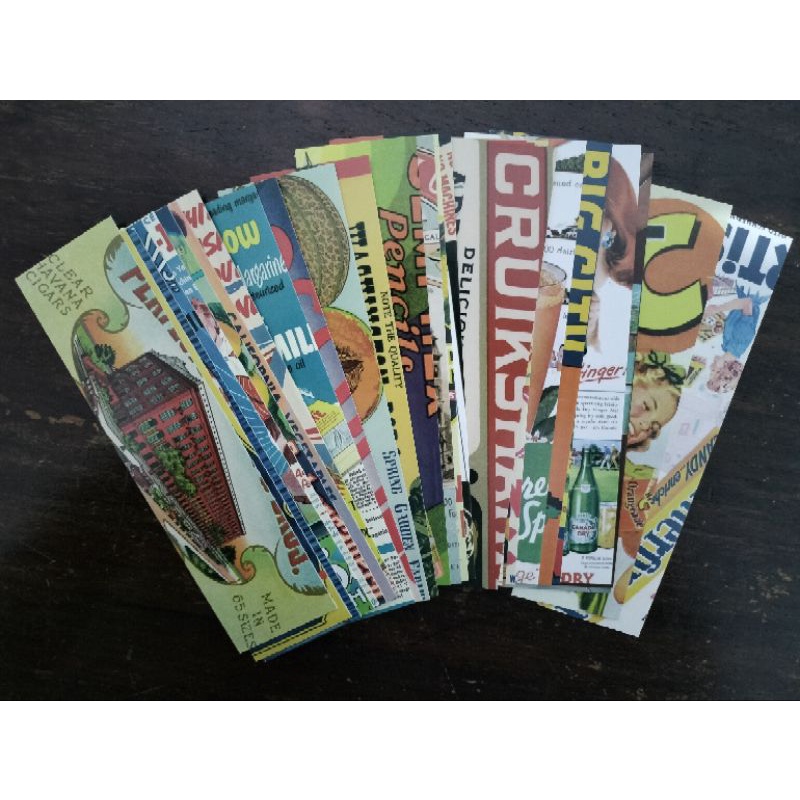 pembatas buku bookmarks edisi magazines vintage view