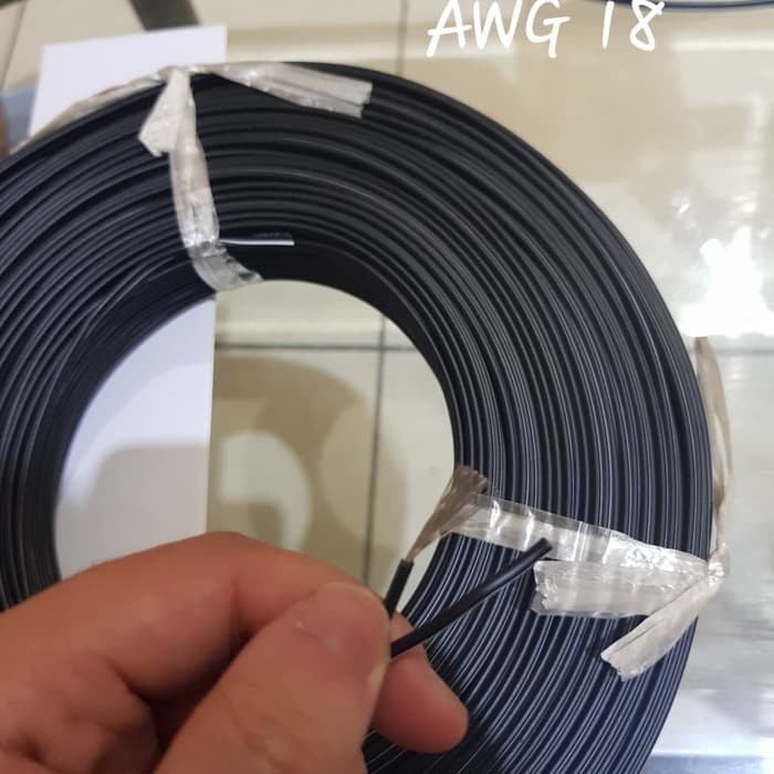 Isi 100M Kabel AWG 18 2C Tinned CU AWG18 Untuk Tweeter Speaker / Walet