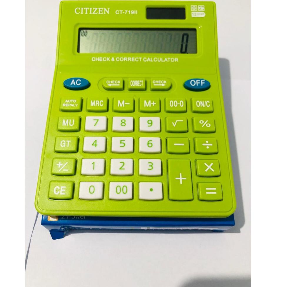 

[PRODUK 6HJLU] kalkulator citizen CT-719II Warna warni 12 digit Citizen CT 719 RPC