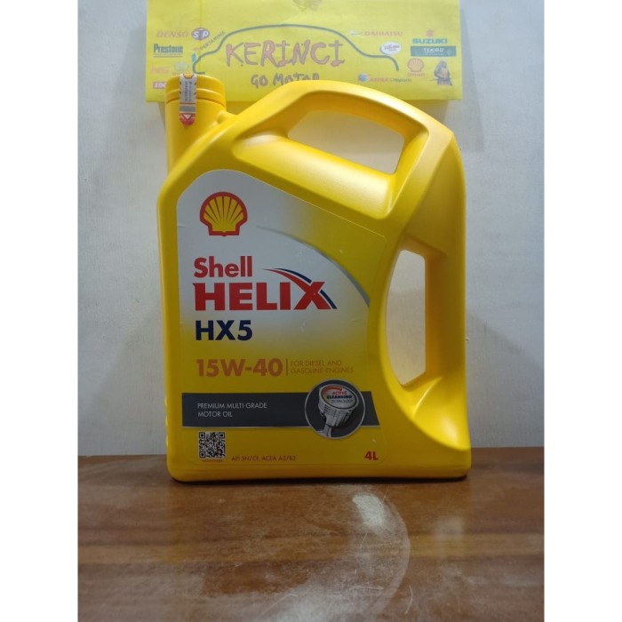 OLI SHELL HELIX HX5 15W-40 4L GALON - OLI SHELL HX5